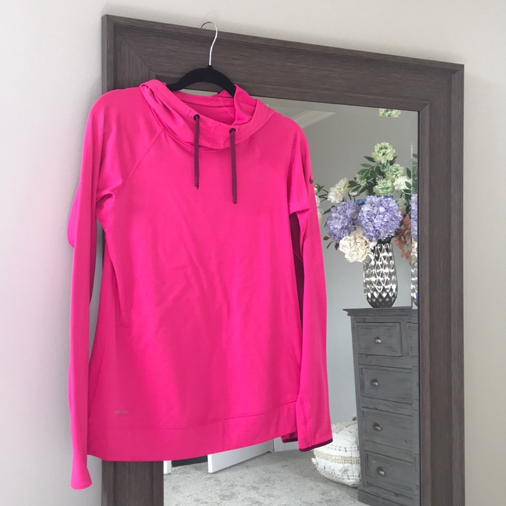 Hot Pink Nike Cowl Neck Fleece Size M